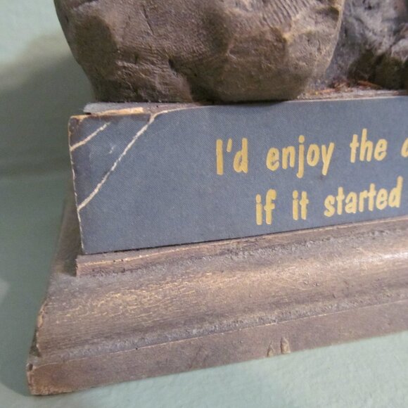 Vintage 1972 Abbey Press Paperweight Dog I'd Enjoy Day More If It Started Later - Picture 12 of 12